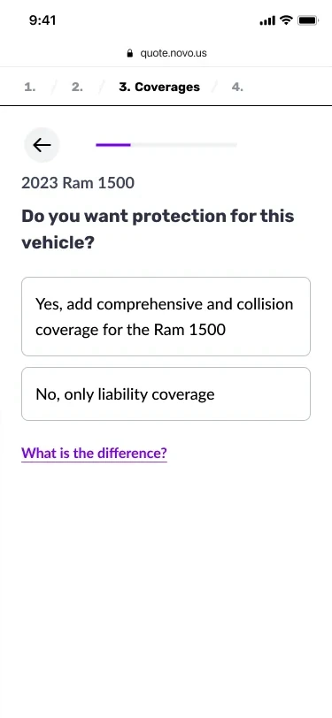 The next question for an owner: do you want protection for this vehicle, with no extra note.