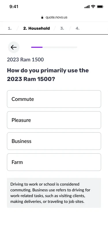 The next question: how do you primarily use the 2023 Ram 1500.